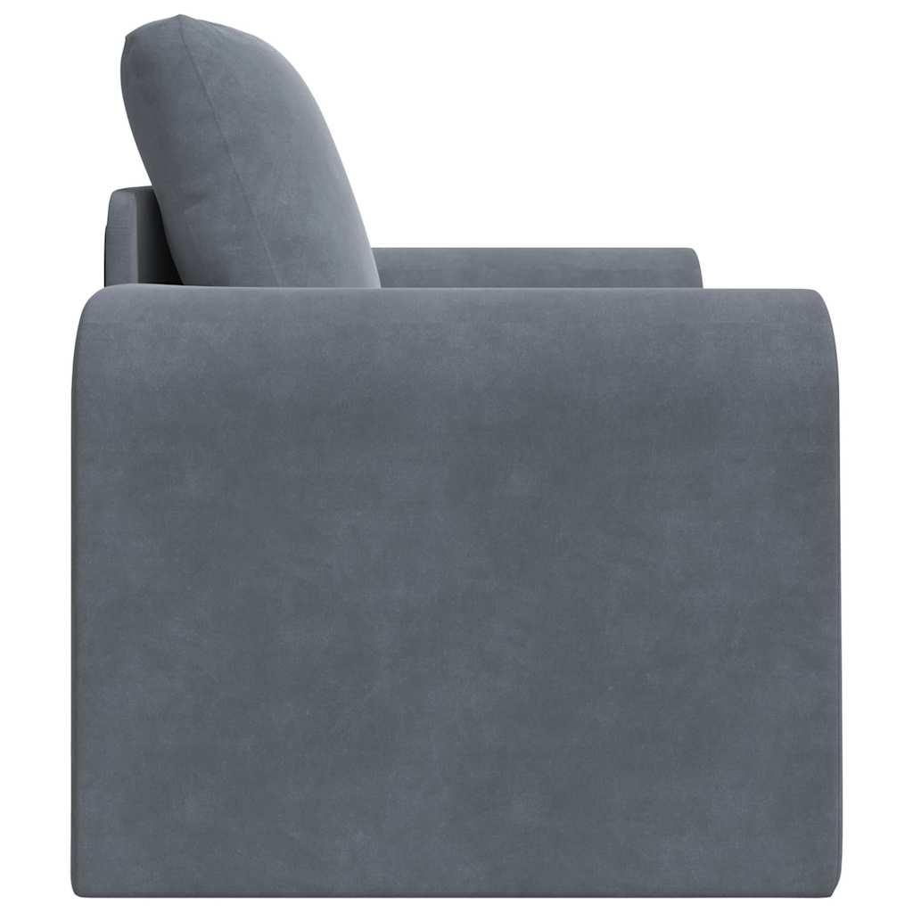 Sofa Bed Dark grey 98 x 71 x 83 cm Velvet